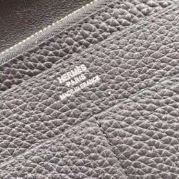 Replica Hermes Black Dogon Duo Wallet