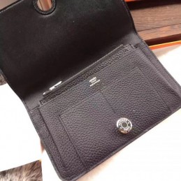 Replica Hermes Black Dogon Duo Wallet
