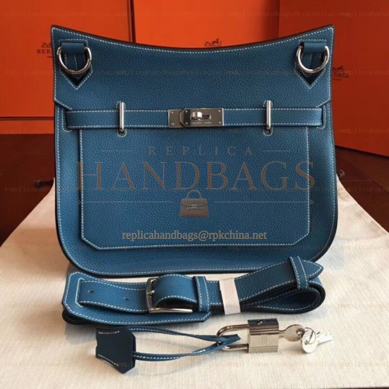 Replica Hermes Blue Jypsiere 34 Bag
