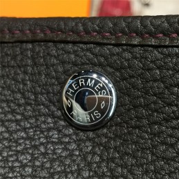 Replica Hermes Black Garden Party 30 Bag With Pink Scarf