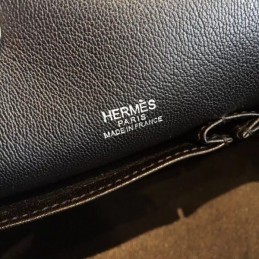 Replica Hermes Black Jypsiere 34 Smooth Leather Bag