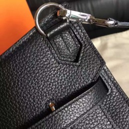 Replica Hermes Black Jypsiere 28 Smooth Leather Bag