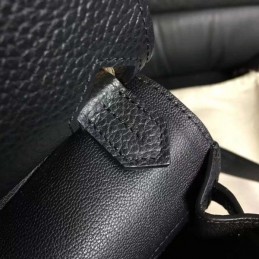 Replica Hermes Black Jypsiere 28 Smooth Leather Bag