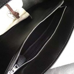 Replica Hermes Black Jypsiere 28 Smooth Leather Bag