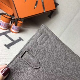 Replica Hermes Gray Jypsiere 28 Smooth Leather Bag