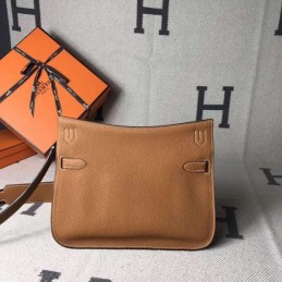 Replica Hermes Tan Jypsiere 28 Textured Leather Bag