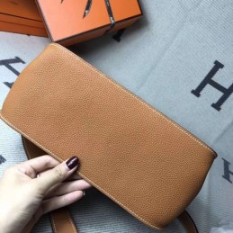 Replica Hermes Tan Jypsiere 28 Textured Leather Bag