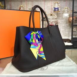 Replica Hermes Black Garden Party 36 Multicolor Twilly Bag