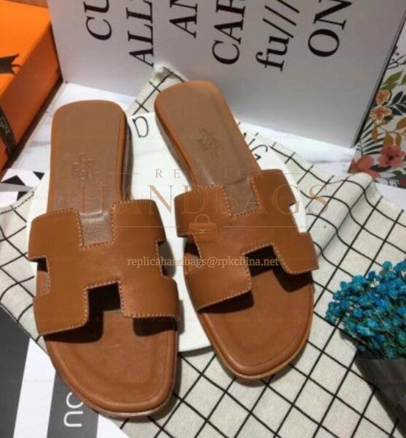 Replica Hermes Brown Oran Sandal