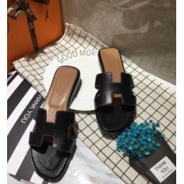 Replica Hermes Black Oran Sandal