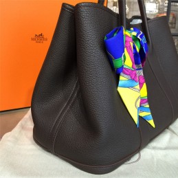 Replica Hermes Black Garden Party 36 Multicolor Twilly Bag