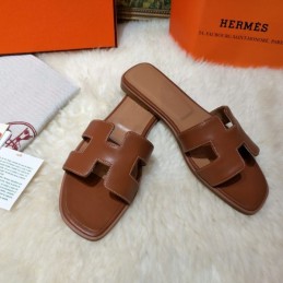 Replica Hermes Dark Brown Oran Sandal