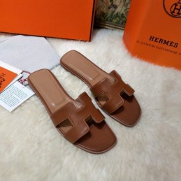 Replica Hermes Dark Brown Oran Sandal