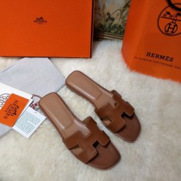 Replica Hermes Dark Brown Oran Sandal