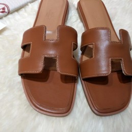 Replica Hermes Dark Brown Oran Sandal