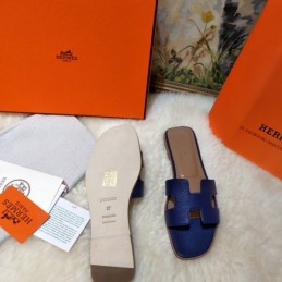 Replica Hermes Royal Blue Oran Sandal