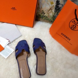 Replica Hermes Royal Blue Oran Sandal