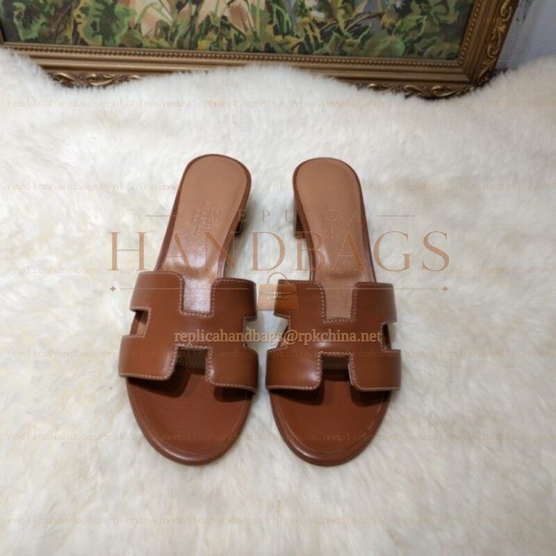 Replica Hermes Caramel Oran Sandal