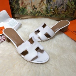 Replica Hermes White Oran Slide Sandal