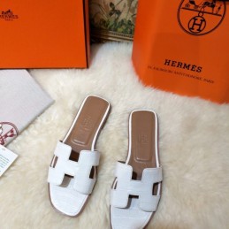 Replica Hermes White Oran Flat Sandal