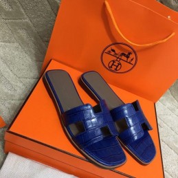 Replica Hermes Blue Oran Sandal