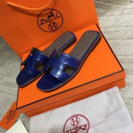 Replica Hermes Blue Oran Sandal