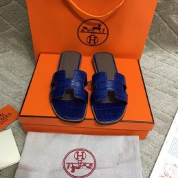 Replica Hermes Blue Oran Sandal