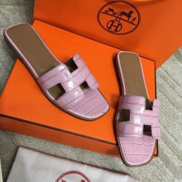 Replica Hermes Pink Oran Sandal
