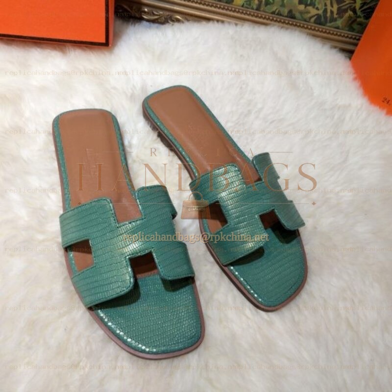 Replica Hermes Teal Oran Sandal