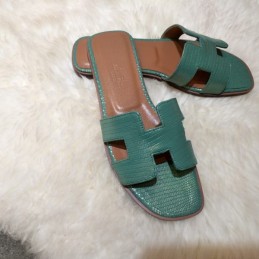 Replica Hermes Teal Oran Sandal