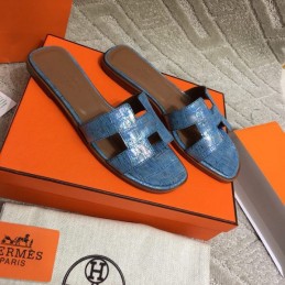 Replica Hermes Sky Blue Oran Sandal
