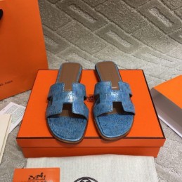 Replica Hermes Sky Blue Oran Sandal