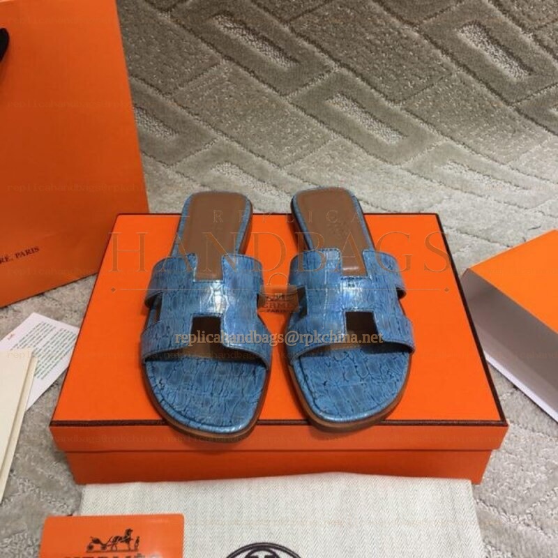 Replica Hermes Sky Blue Oran Sandal