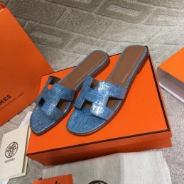 Replica Hermes Sky Blue Oran Sandal