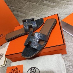 Replica Hermes Navy Oran Sandal