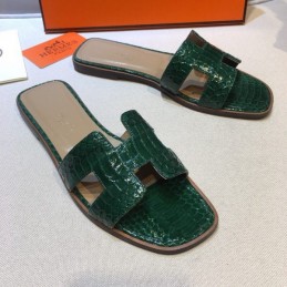 Replica Hermes Green Oasis Heel Sandal