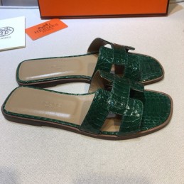 Replica Hermes Green Oasis Heel Sandal