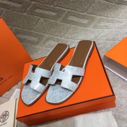 Replica Hermes Light Gray Oran Sandal