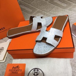 Replica Hermes Light Gray Oran Sandal