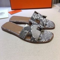 Replica Hermes Silver Studded Oran Sandal