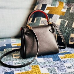 Replica Hermes Black Kelly Doll Bag