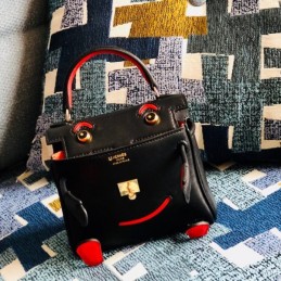 Replica Hermes Black Kelly Doll Bag