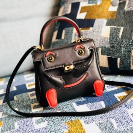 Replica Hermes Black Kelly Doll Bag