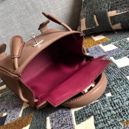 Replica Hermes Tan Red Kelly Doll Bag