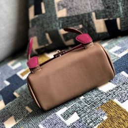 Replica Hermes Tan Red Kelly Doll Bag