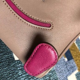 Replica Hermes Tan Red Kelly Doll Bag