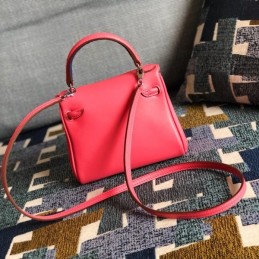 Replica Hermes Black Red Kelly Doll Bag