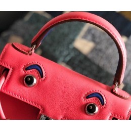 Replica Hermes Black Red Kelly Doll Bag