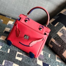Replica Hermes Black Red Kelly Doll Bag
