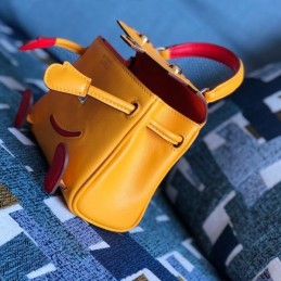 Replica Hermes Yellow Red Kelly Doll Bag